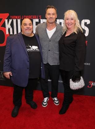 AFM Special Screening of THE 3 KILLER PIGS 14 November 2025 . Los Angeles, California - Thomas J. Churchill, Brian Austin Green, Aleksandra Zorich Hunt, At AFM Special Screening of THE 3 KILLER PIGS held at AMC Century City 15 in Los Angeles., Credit:Sadou Faye Avalon United States, CA, Los Angeles, AMC Century City 15  Copyright: xSadouxFayex xAvalonx 1052550703