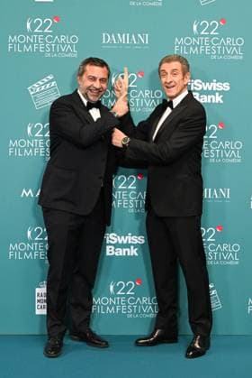 Monte Carlo, 22nd Monte Carlo Film Festival De La Comédie. Red carpet awards ceremony. Pictured: Ezio Greggio, Giorgio Damiani  Copyright: xManuelexMangiarottix xipa-agency.netx xComix xMangiarottix IPA_Agency_IPA68005907