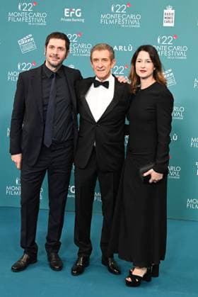 Monte Carlo, 22nd Monte Carlo Film Festival De La Comédie. Red carpet awards ceremony. Pictured: Gabriele Mainetti, Ezio Greggio  Copyright: xManuelexMangiarottix xipa-agency.netx xComix xMangiarottix IPA_Agency_IPA68006238