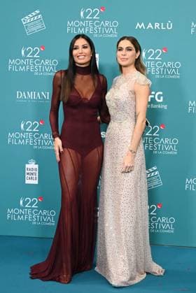 Monte Carlo, 22nd Monte Carlo Film Festival De La Comédie. Red carpet awards ceremony. Pictured: Elisabetta Gregoracci, Eleonora Pedron  Copyright: xManuelexMangiarottix xipa-agency.netx xComix xMangiarottix IPA_Agency_IPA68006451