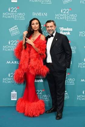 Monte Carlo, 22nd Monte Carlo Film Festival De La Comédie. Red carpet awards ceremony. Pictured: Giorgio Damiani, Madalina Ghenea  Copyright: xManuelexMangiarottix xipa-agency.netx xComix xMangiarottix IPA_Agency_IPA68006373