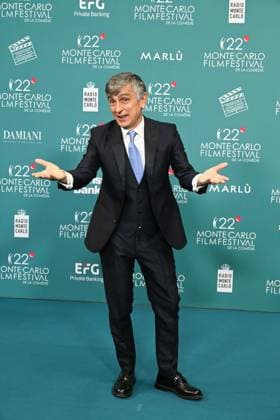 Monk, Italy: Monte Carlo, 22nd Monte Carlo Film Festival De La ComÃ die. Red carpet awards ceremony. Pictured: Vincenze Salemme. Monk Italy  - ZUMAp169 20251115_zea_p169_703 Copyright: xManuelexMangiarottix