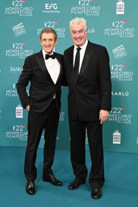 Monk, Italy: Monte Carlo, 22nd Monte-Carlo Film Festival De La ComÃ die. Red carpet awards ceremony. Pictured: Ezio Greggio, Daniel McVicar Monk Italy  - ZUMAp169 20251115_zea_p169_816 Copyright: xManuelexMangiarottix
