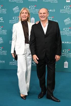 Monk, Italy: Monte Carlo, 22nd Monte Carlo Film Festival De La ComÃ die. Red carpet awards ceremony. Pictured: Giorgio Restelli, Gabriella Perino Monk Italy  - ZUMAp169 20251115_zea_p169_827 Copyright: xManuelexMangiarottix