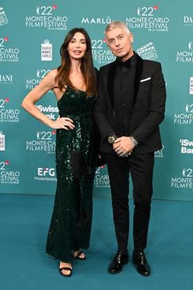 Monte Carlo, 22nd Monte Carlo Film Festival De La Comédie. Red carpet awards ceremony. Pictured: Giorgio Restelli, Sara Testa  Copyright: xManuelexMangiarottix xipa-agency.netx xComix xMangiarottix IPA_Agency_IPA68006079