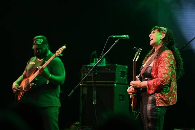 American singer Joanna Connor (right) performs during the Blues Alive festival 2025 in Sumperk, Czech Republic, on November 15, 2025. (CTKxPhoto LudekxPerina) CTKPhotoP2025111505261  CTKPhotoP2025111505261