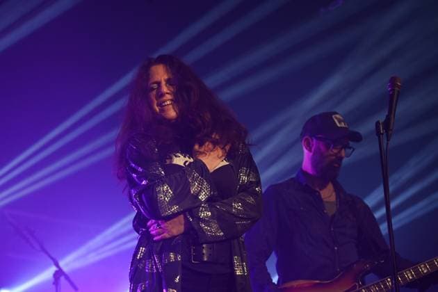 American singer Sari Schorr (left) performs during the Blues Alive festival 2025 in Sumperk, Czech Republic, on November 15, 2025. (CTKxPhoto LudekxPerina) CTKPhotoP2025111505087  CTKPhotoP2025111505087