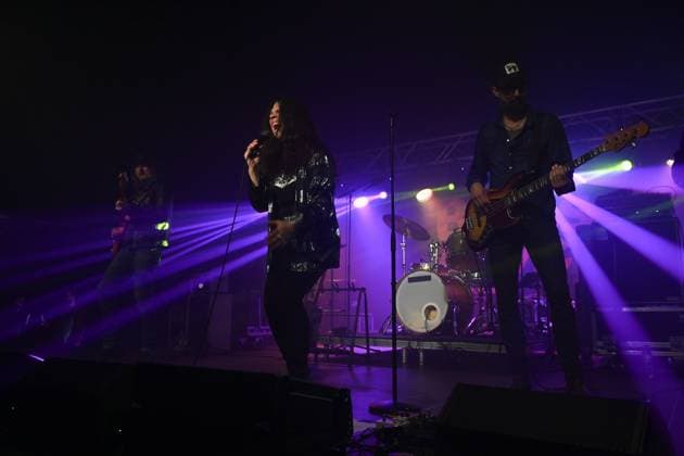 American singer Sari Schorr (middle) performs during the Blues Alive festival 2025 in Sumperk, Czech Republic, on November 15, 2025. (CTKxPhoto LudekxPerina) CTKPhotoP2025111505112  CTKPhotoP2025111505112