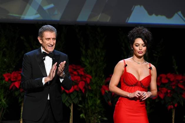 Monte Carlo, 22nd Monte Carlo Film Festival De La Comédie. Awards ceremony. Pictured: Lavinia Circeo, Ezio Greggio  Copyright: xManuelexMangiarottix xipa-agency.netx xComix xMangiarottix IPA_Agency_IPA68017810