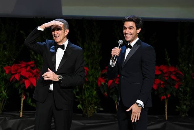 Monte Carlo, 22nd Monte Carlo Film Festival De La Comédie. Awards Ceremony. Pictured: Gabriele Greggio, Ezio Greggio  Copyright: xManuelexMangiarottix xipa-agency.netx xComix xMangiarottix IPA_Agency_IPA68017861