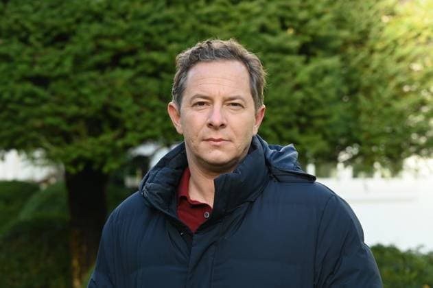 Actor Triystan Pütter poses on the set of the 98 Cologne crime scene Der Glücklichmacher