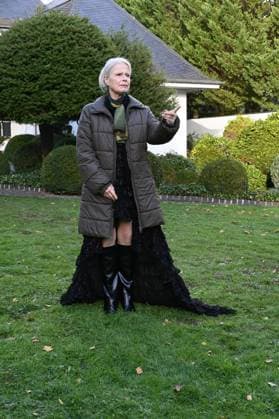 Actress Corinna Kirchhoff poses on the set of the 98 Cologne crime scene Der Glücklichmacher