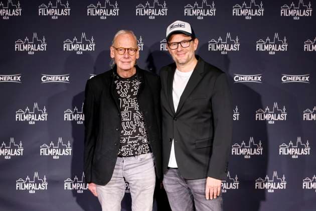 Cabaret artist Rainer Pause and his son director Aljoscha Pause at a special screening of the film Fritz Litzmann, mein Vater und ich at the Filmpalast Cologne, 17 11 2025 NRW Germany Copyright: xChristophxHardtx