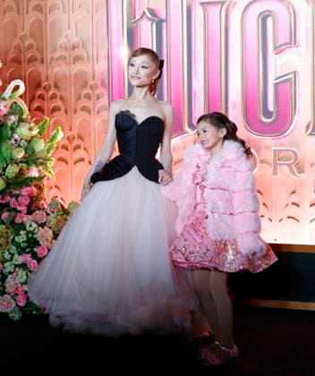 Ariana Grande and Scarlett Spears arrive on the red carpet at the Wicked: For Good! New York Premiere at David Geffen Hall, Lincoln Center on Monday, November 17, 2025 in New York City  NYP20251117105 JOHNxANGELILLO