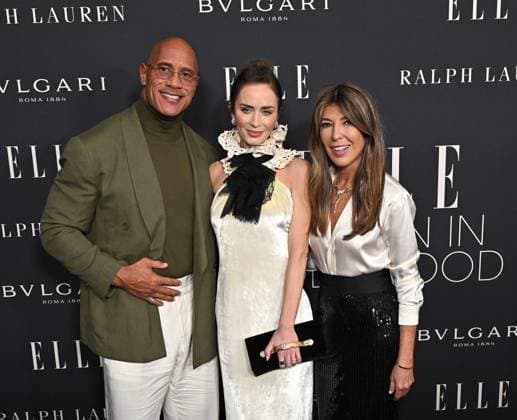 Elle Women In Hollywood 2025 Dwayne Johnson, Emily Blunt and Nina Garcia arriving to Elle Women In Hollywood 2025 held at the Four Seasons Hotel Los Angeles at Beverly Hills on November 17, 2025 in Los Angeles, Ca. Los Angeles Four Seasons Hotel Los Angeles at Beverly Hills California USA Copyright: xStarbuck AFF-USA.COMx