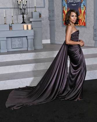 November 17, 2025, Los Angeles, California, USA: American actress KERRY WASHINGTON. 48, attends Los Angeles red carpet premiere of Wake Up Dead Man: A Knives Out Mystery Los Angeles USA - ZUMAb173 20251117_aap_b173_030 Copyright: xBillyxBennightx