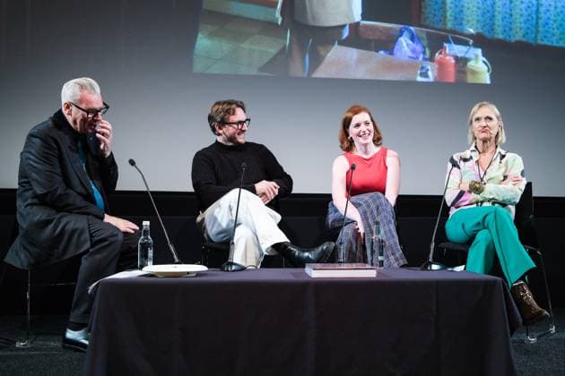 Mark Kermode, Jack Howard, Hannah Onslow and Caroline Goodall on stage at Mark Kermode in 3D on Monday 17 November 2025 Mark Kermode, Jack Howard, Hannah Onslow and Caroline Goodall on stage at Mark Kermode in 3D on Monday 17 November 2025 at BFI Southbank, London. ., Credit:Julie Edwards Avalon  Copyright: xJuliexEdwardsx xAvalonx 1053015593