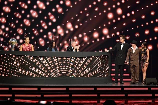 Lets Dance Live Jorge Gonzalez , Motsi Mabuse , Joachim Llambi , Daniel Hartwich , Fabian Hambüchen and Anastasia Maruster during the live show Lets Dance on 17 11 2025 in the Festhalle Frankfurt 20251117MWI095444