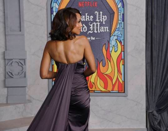 Cast member Kerry Washington attends the premiere of Netflix s motion picture murder mystery Wake Up Dead Man: A Knives Out Mystery at the Academy Museum of Motion Pictures in Los Angeles on Monday, November 17, 2025. Storyline: Benoit Blanc returns for his most dangerous case yet.  LAP2025111746 JIMxRUYMEN