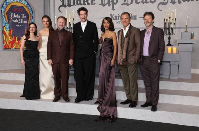Los Angeles Premiere Of Netflix s Wake Up Dead Man: A Knives Out Mystery 17 November 2025 . Los Angeles, California - Cailee Spaeny, Mila Kunis, Rian Johnson, Josh O Connor, Kerry Washington, Josh Brolin and Rian Johnson At Los Angeles Premiere Of Netflix s Wake Up Dead Man: A Knives Out Mystery held at The Academy Museum of Motion Pictures in Los Angeles., Credit:Sadou Faye Avalon United States, CA, Los Angeles, Academy Museum of Motion Pictures  Copyright: xSadouxFayex xAvalonx 1053062773