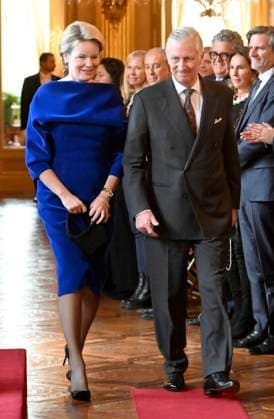 King And Queen Grant New Honorary Titles BRUSSELS, BELGIUM - NOVEMBER 18 : King Philippe and Queen Mathilde receive the persons who have been granted a noble title or an honorary distinction for their achievements in their respective fields. This ceremony takes place at the Royal Palace in Brussels..on November 18, 2025 in Brussels, Belgium, 18 11 2025 Brussels Belgium  Copyright: xBertxVanxDenxBrouckex