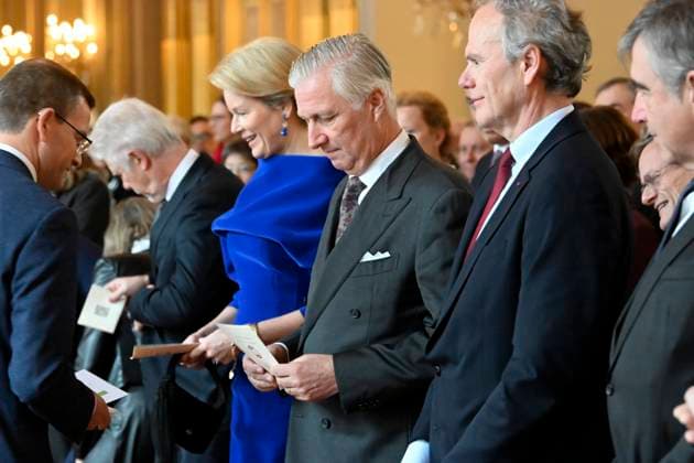 King And Queen Grant New Honorary Titles BRUSSELS, BELGIUM - NOVEMBER 18 : King Philippe and Queen Mathilde receive the persons who have been granted a noble title or an honorary distinction for their achievements in their respective fields. This ceremony takes place at the Royal Palace in Brussels..on November 18, 2025 in Brussels, Belgium, 18 11 2025 Brussels Belgium  Copyright: xBertxVanxDenxBrouckex