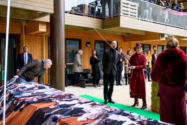 18-11-2025 Rotterdam Queen Maxima attended the opening of the circular wooden residential building SAWA in Rotterdam. Â  Copyright: xPPEx
