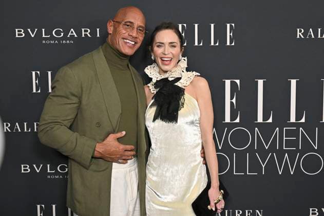 Dwayne Johnson and Emily Blunt at Elle™s 2025 Women in Hollywood Celebration at the Four Seasons Hotel Los Angeles, 17 11 2025 Foto:xD.xStarbuckx xFuturexImagex elle_5242