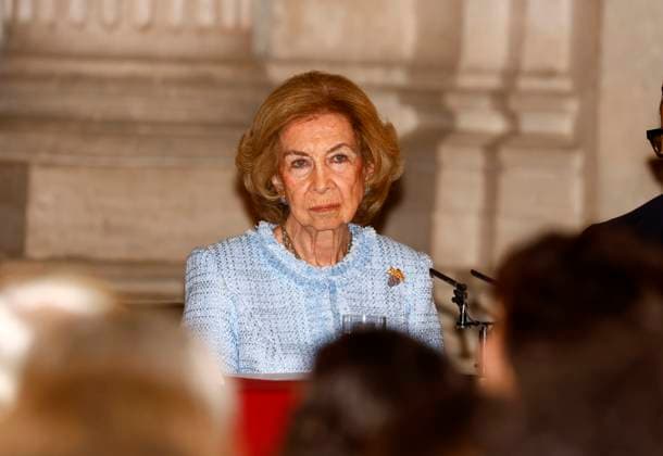 Queen Sofia presents the XXXIV edition of the Queen Sofia Prize for Ibero-American Poetry Queen Sofia during the presentation of the Queen Sofia Prize for Ibero-American Poetry to Luis Alberto de Cuenca at the Royal Palace, on November 18, 2025, in Madrid Spain Queen Sofia presents, at the Royal Palace in Madrid, the XXXIV edition of the Queen Sofia Prize for Ibero-American Poetry jointly organized by Patrimonio Nacional and the University of Salamanca since 1992, the XXXIV Edition of the Queen Sofia Prize for Ibero-American Poetry, jointly organized by Patrimonio Nacional and the University of Salamanca since 1992 The jury has awarded De Cuencas literary career for showing a profound literary erudition and a style that moves between philo  Copyright: xJosexVelascox 7109466
