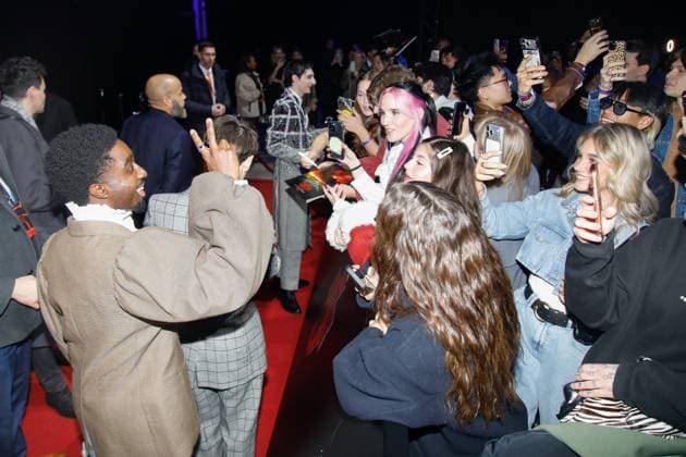 Premiere of Stranger Things season 5 in Berlin Berlin, 18 11 2025 Caleb McLaughlin, Finn Wolfhard and Noah Schnapp at the premiere of Stranger Things season 5 in Berlin Berlin Copyright: xMatthiasxGränzdörferx