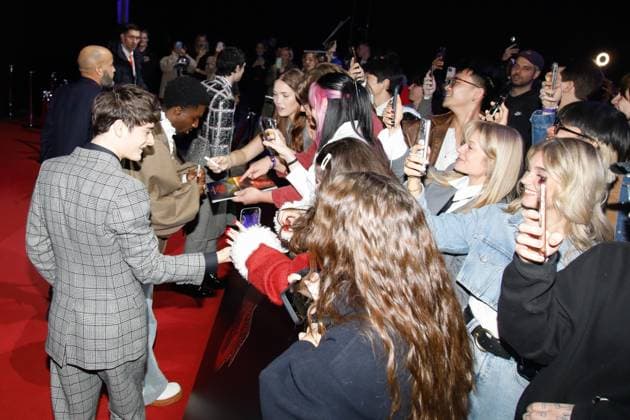 Premiere of Stranger Things season 5 in Berlin Berlin, 18 11 2025 Caleb McLaughlin, Finn Wolfhard and Noah Schnapp at the premiere of Stranger Things season 5 in Berlin Berlin Copyright: xMatthiasxGränzdörferx