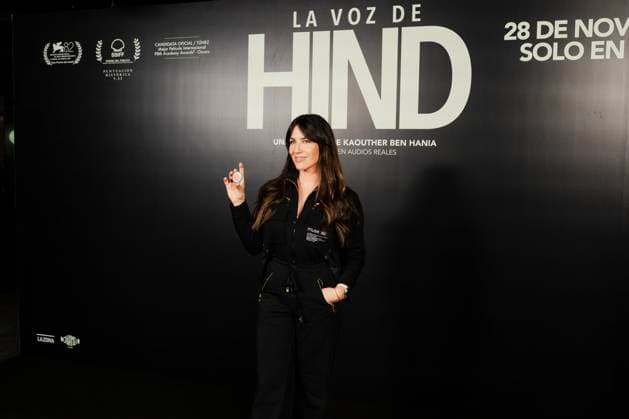 Premiere of La voz de Hind Journalist Irene Junquera poses during the red carpet of the film La voz de Hind, at the Palacio de la Prensa, on November 18, 2025, in Madrid Spain The film narrates the anguished wait of a six-year-old Palestinian girl trapped in a car under fire in Gaza, while the Red Crescent tries to rescue her, trapped in a car under fire in Gaza, while the Red Crescent tries to rescue her The film focuses on the drama of the calls for help and the helplessness of those who try to help her, without showing explicit violence 18 NOVEMBER 2025 PREMIERE FILM PRESENTATION CINEMA GAZA Madrid Madrid Spain  Copyright: xMateoxLanzuelax 7109915