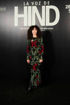 Premiere of La voz de Hind Actress Mina El Hammani poses during the red carpet of the film La voz de Hind, at the Palacio de la Prensa, on November 18, 2025, in Madrid Spain The film narrates the anguished wait of a six-year-old Palestinian girl trapped in a car under fire in Gaza, while the Red Crescent tries to rescue her, trapped in a car under fire in Gaza, while the Red Crescent tries to rescue her The film focuses on the drama of the calls for help and the helplessness of those who try to help her, without showing explicit violence 18 NOVEMBER 2025 PREMIERE FILM PRESENTATION CINEMA GAZA Madrid Madrid Spain  Copyright: xMateoxLanzuelax 7109949