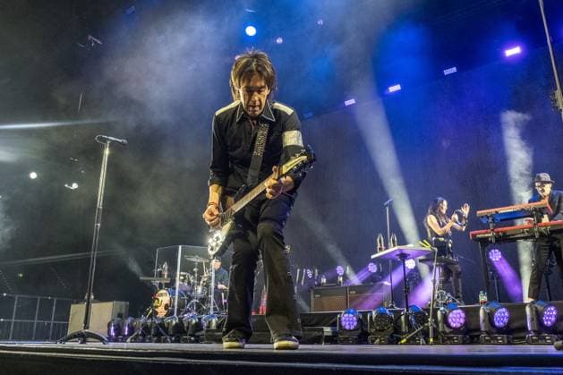 Roxette celebrate their first concert in Germany for almost nine years at the Quarterback Immobilien Arena in Leipzig Per Gessle and singer Lena Philipsson perform the biggest hits in the bands history, incl