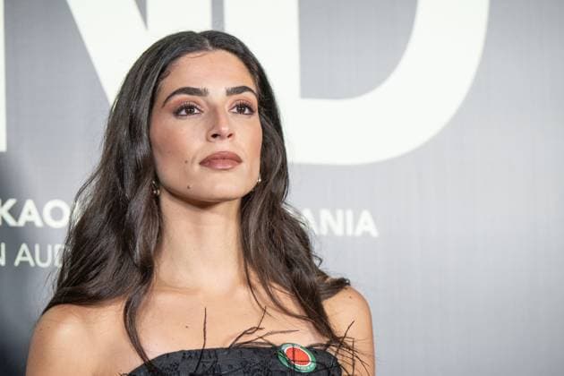 Premiere for the film La Voz de Hind , in Madrid, Spain - 18 Nov 2025 Saja Kilani poses during the premiere for the film La Voz de Hind , at the Palacio de la Prensa, in Madrid. Madrid Spain Copyright: xAtilanoxGarciax xSOPAxImagesx photo00924