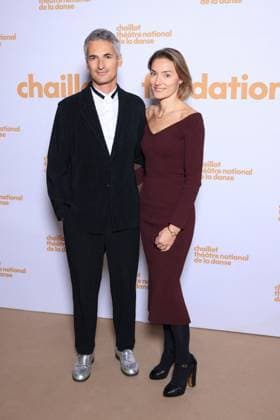 Soiree De Gala Fondation Chaillot Photocall - Paris Thomas Roussel and Camille Nantois attend the photocall for the second edition of the Soiree de Gala de la Fondation Chaillot presided over by Laurent Martinet at Chaillot Theatre National de la Danse in Paris, France on November 18, 2025 . Photo by David Boyer ABACAPRESS.COM Paris France  Copyright: xBoyerxDavid ABACAx