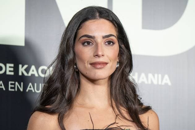 November 18, 2025, Madrid, Spain: Saja Kilani poses during the premiere for the film La Voz de Hind , at the Palacio de la Prensa, in Madrid. Madrid Spain - ZUMAs197 20251118_aab_s197_032 Copyright: xAtilanoxGarciax