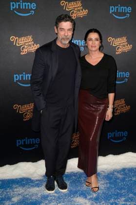 November 18, 2025, Rome, Italy: Alessandro Gassmann (l) and Luisa Ranieri (r) attend the blu carpet of movie Natale senza Babbo at Cinema Adriano. Rome Italy - ZUMAs197 20251118_aaa_s197_134 Copyright: xMarioxCartellix