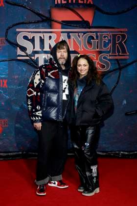 Stranger Things 5 , Fan Event at Tempelhof Airport, Berlin, 18 11 2025 Rea Garvey and Josephine Garvey at the fan event for Stranger Things at Hangar 7 at Tempelhof Airport in Berlin on 18 11 2025 Berlin Tempelhof Airport Copyright: xAnitaxBuggex