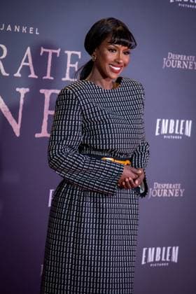 Desperate Journey London Premiere in London - 18 Nov 2025 Sarah Mulindwa attends the London Premiere of Desperate Journey at Odeon Luxe Leicester Square. London United Kingdom Copyright: xLoredanaxSangiulianox xSOPAxImagesx LSangiuliano-2-63