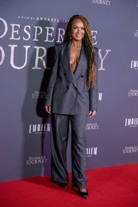 Desperate Journey London Premiere in London - 18 Nov 2025 Zoe Birkett attends the London Premiere of Desperate Journey at Odeon Luxe Leicester Square. London United Kingdom Copyright: xLoredanaxSangiulianox xSOPAxImagesx LSangiuliano-2-19