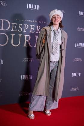 November 18, 2025, London, United Kingdom: Ava Hirons attends the London Premiere of Desperate Journey at Odeon Luxe Leicester Square. London United Kingdom - ZUMAs197 20251118_aaa_s197_201 Copyright: xLoredanaxSangiulianox