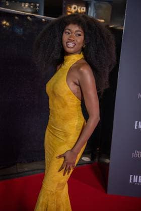 November 18, 2025, London, United Kingdom: Athena Gilbert attends the London Premiere of Desperate Journey at Odeon Luxe Leicester Square. London United Kingdom - ZUMAs197 20251118_aaa_s197_222 Copyright: xLoredanaxSangiulianox