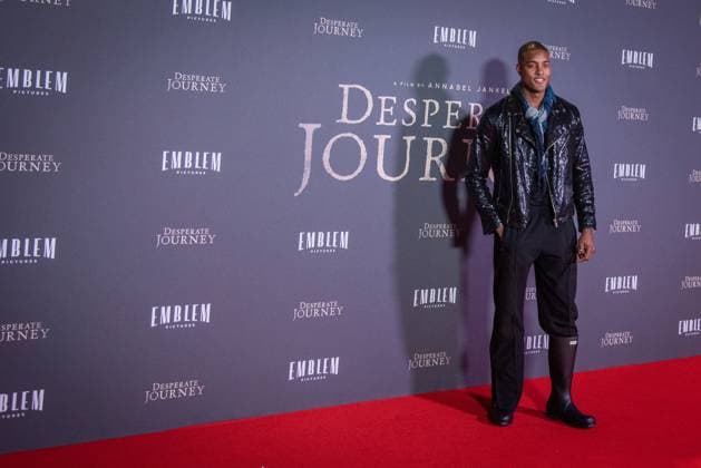 November 18, 2025, London, United Kingdom: Stefan Pierre-Tomlin attends the London Premiere of Desperate Journey at Odeon Luxe Leicester Square. London United Kingdom - ZUMAs197 20251118_aaa_s197_238 Copyright: xLoredanaxSangiulianox