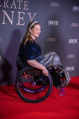 November 18, 2025, London, United Kingdom: Amy Pohl attends the London Premiere of Desperate Journey at Odeon Luxe Leicester Square. London United Kingdom - ZUMAs197 20251118_aaa_s197_250 Copyright: xLoredanaxSangiulianox