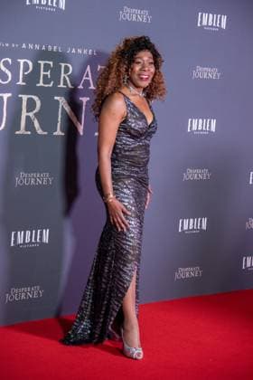 November 18, 2025, London, United Kingdom: Nina Kristofferson attends the London Premiere of Desperate Journey at Odeon Luxe Leicester Square. London United Kingdom - ZUMAs197 20251118_aaa_s197_256 Copyright: xLoredanaxSangiulianox