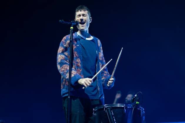 Dan Smith of Bastille seen performing live on stage during their UK tour. Bastille Performed at London O2 Arena UK as the last night of their From All Sides Songs from the First 15 years, UK Tour on 18th November 2025 Bastille are Dan Smith, Will Farquarson, Kyle Simmons and Chris Wood, The Band Bastille was also joined by guest touring musicians. London United Kingdom Copyright: xBonniexBritainx xSOPAxImagesx BAS09249