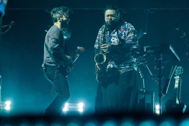 Guest musicians who joined the band Bastille on stage perform live. Bastille Performed at London O2 Arena UK as the last night of their From All Sides Songs from the First 15 years, UK Tour on 18th November 2025 Bastille are Dan Smith, Will Farquarson, Kyle Simmons and Chris Wood, The Band Bastille was also joined by guest touring musicians. London United Kingdom Copyright: xBonniexBritainx xSOPAxImagesx BAS09355