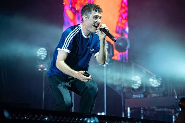 Dan Smith of Bastille seen performing live on stage during their UK tour. Bastille Performed at London O2 Arena UK as the last night of their From All Sides Songs from the First 15 years, UK Tour on 18th November 2025 Bastille are Dan Smith, Will Farquarson, Kyle Simmons and Chris Wood, The Band Bastille was also joined by guest touring musicians. London United Kingdom Copyright: xBonniexBritainx xSOPAxImagesx BAS09660