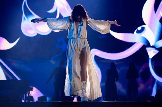 November 18, 2025, Eboli, Italy: Elisa Toffoli aka Elisa performs live at Palasele duirng the Palasport Live 2025 Tour. Eboli Italy - ZUMAs197 20251118_aaa_s197_398 Copyright: xAndreaxGulx